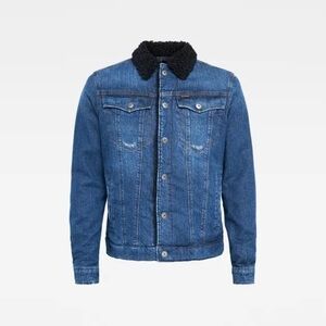 G star raw denim Sherpa jacket